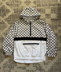 Little Bipsy Boys (9-10) Checkered Hooded Windbreaker Jacket