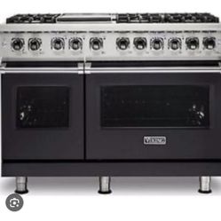 Viking 48 Inch Freestanding Dual Fuel Range with Griddle: Graphite Grey, Liquid Propane