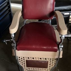 Antique Vintage Theo Koch Navy Issue Barber Barbershop Chair