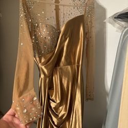 Gold rhinestone dress