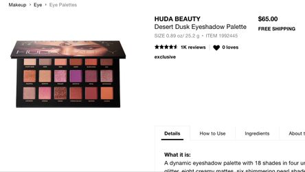 HUDA beauty desert dusk eyeshadow palette brand new in box