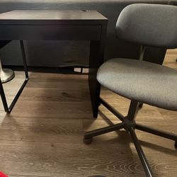 ikea micke desk & chair