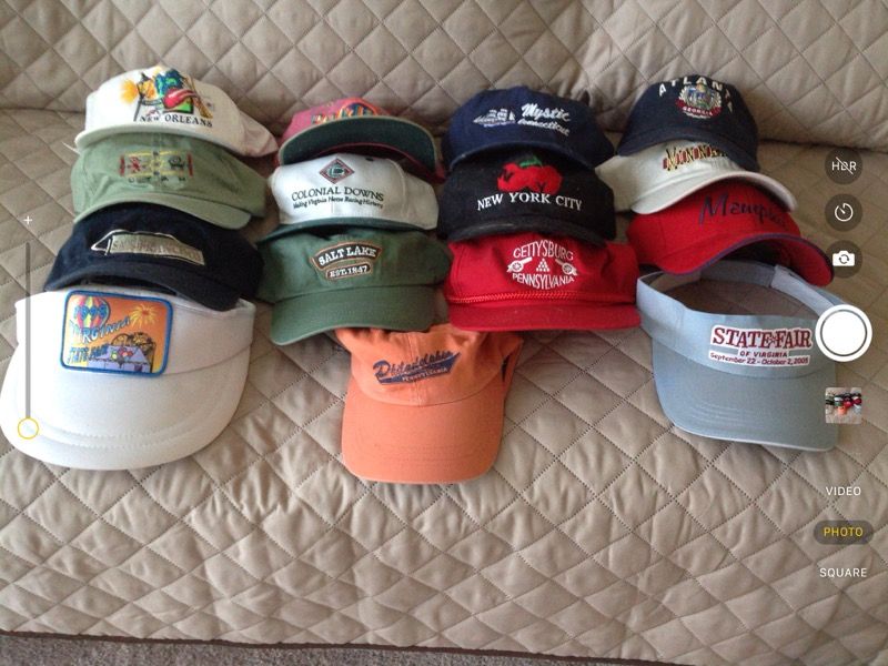 State or city: 13 Caps,snap-backs, 2 visor snap-backs; $7 each; see description for names