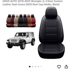 OASIS AUTO 2018-2025 Wrangler JL 4 Door Custom Leather Seat Covers