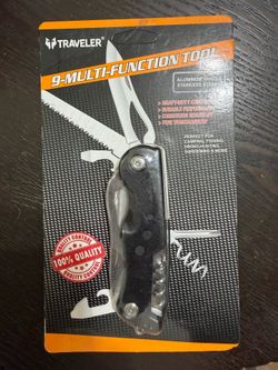 9-in-1 Multi Function Pocket Tool Knife Camping Survival Tool – New