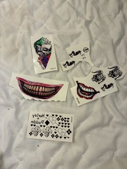 Fake joker tattos