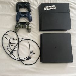 SONY PS4 Slim, SONY PS4, 3 PS4 Controllers, 1 controller charger, and 1 HDMI cable *BUNDLE*