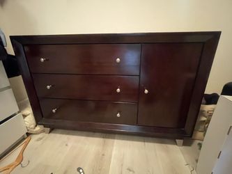 Dark wood dresser