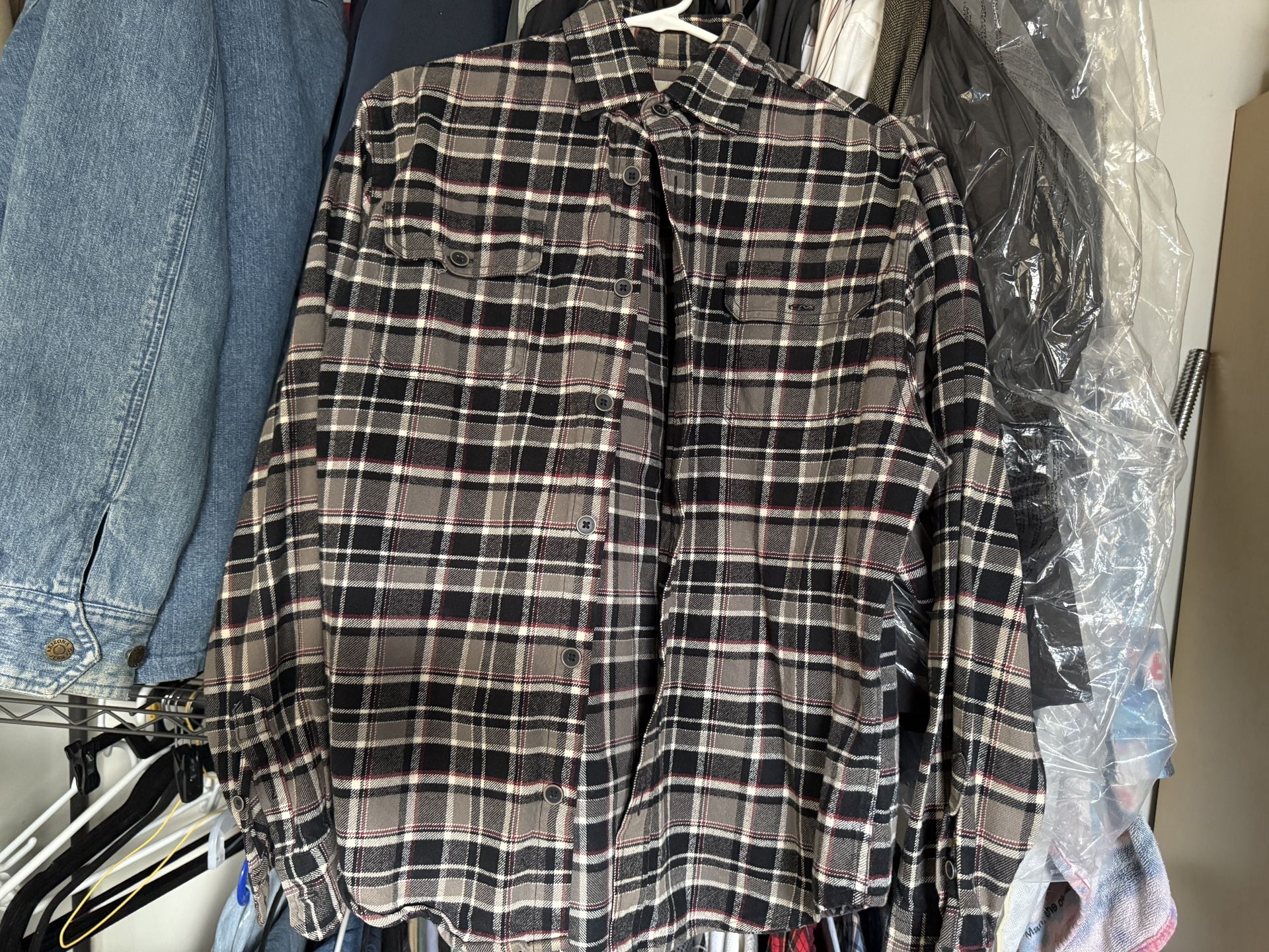 Plaid Flannel Long Sleeve Size M