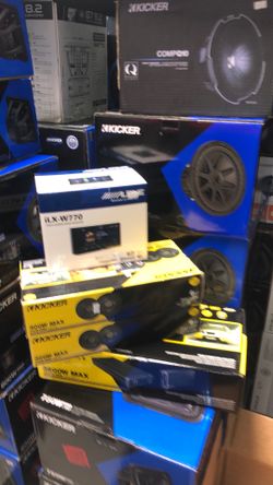 Alpine stereo and dual 12 inch cvx subwoofer with amp on sale today