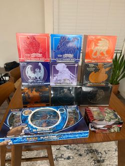 Pokemon cards sealed etbs , box and tin for sale - see description