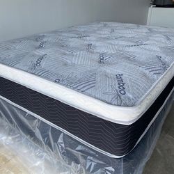 Cal King Euro Bamboo Pillow Top Mattress !!