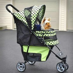 Gen7Pets Regal Plus Pet Stroller Green Dog Cat Small To Medium 
