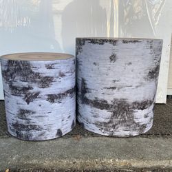 Faux Birch Wood Risers
