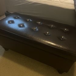 Leather Storage/ Bench 