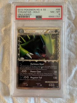 PSA 8 2010 Pokemon Unleashed Tyranitar PRIME Holo 88/95 EN