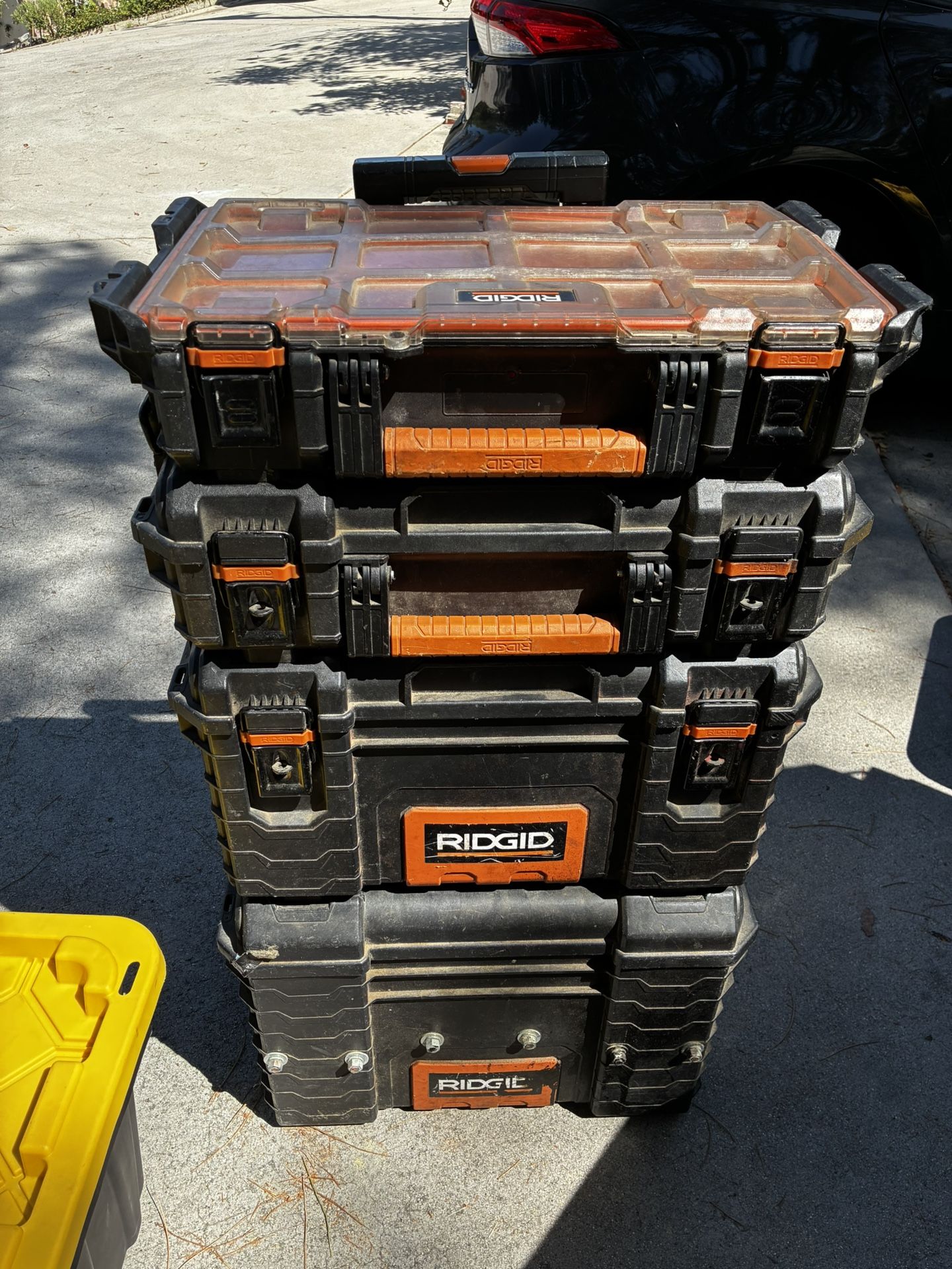 Ridgid 4 Pc Rolling Tool Box Set.