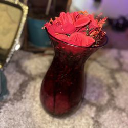 Red Flower Vase 