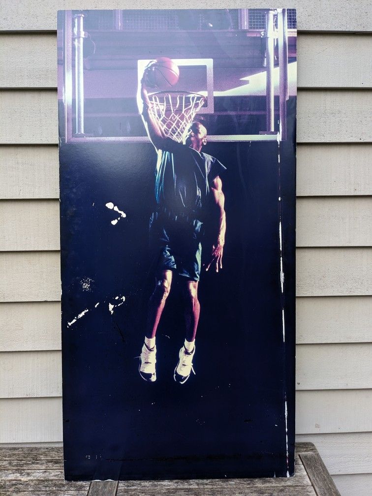 Huge Vintage 1996 Nike World Campus Michael Jordan Foam Back Poster