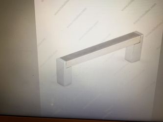 Brand new contemporary chrome and brushed nickel pulls.