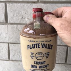 Vintage Plate Valley Corn Whiskey Bottle