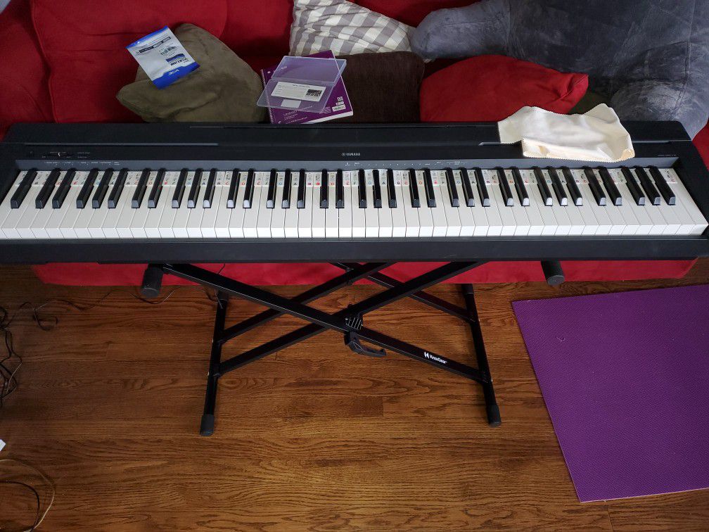 Yamaha P-45 88 key weighted keyboard with stand.