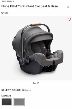 Nuna PIPA™ RX Infant Car Seat & Base Granite Color CR03501GRN