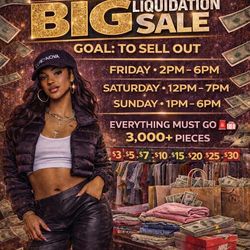 Boutique & Closet Liquidation • 3000+ Pieces • $3–$30 • Brand New • Must Go