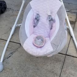 A baby swing