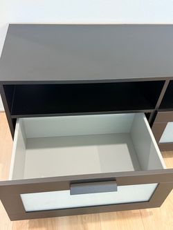 TV unit black with storage