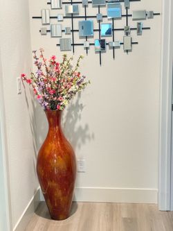 Orange Floor Vase