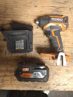 Rigid  impact wrench battery  & charger
