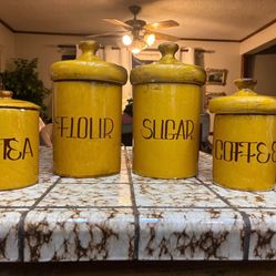 Vintage mid century ceramic containers