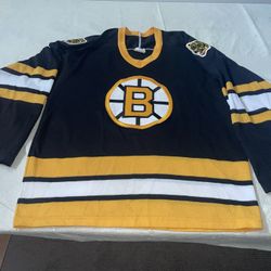 Boston Bruins Jersey Men Medium Ccm Mic Clean 90s Vintage Black Nhl Sewn Crest