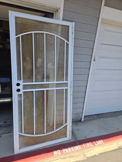 Used White Security Door 80x36