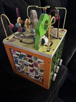 Zany Zoo Wooden Activity Cube