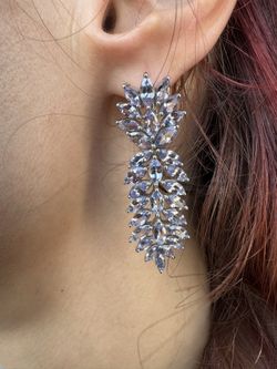 Jaw Dropping 30pc Tanzanite Statement Earrings 