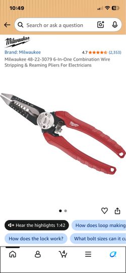 Milwaukee six and one pliers