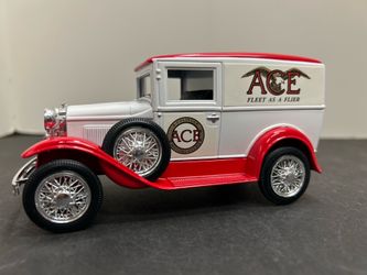 Ford Model A Ace Motorcycles Diecast Delivery Van Bank - Harley - Indian