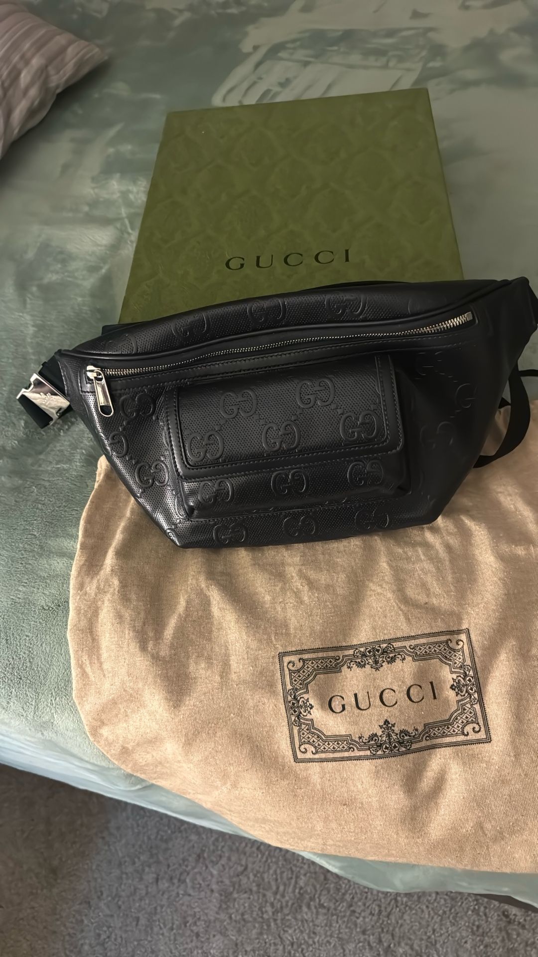 Gucci GG Embossed- Belt Bag- Bum bag