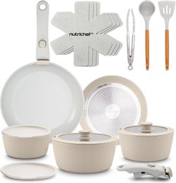 18-Piece Ceramic Nonstick Cookware Set