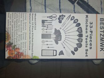 Thirty three piece kitchen utensil set.