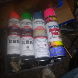 Rust-Oleum Marking Paint. 4 Different Color 4 Brand New  Cans