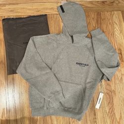 essentials fear of god hoodie grey ss22