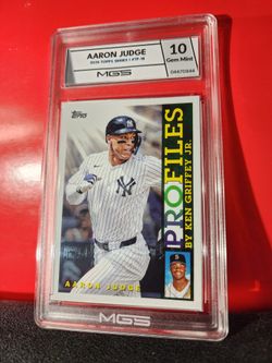 2026 Topps Series 1 Aaron Judge Profiles Ken Griffey Jr #TP-18  MGS 10 GEM MT