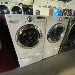 Lg Washer Dryer Front Load White 