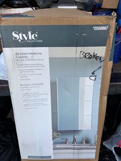 Style Selections Beveled Medicine Cabinet – Broken
