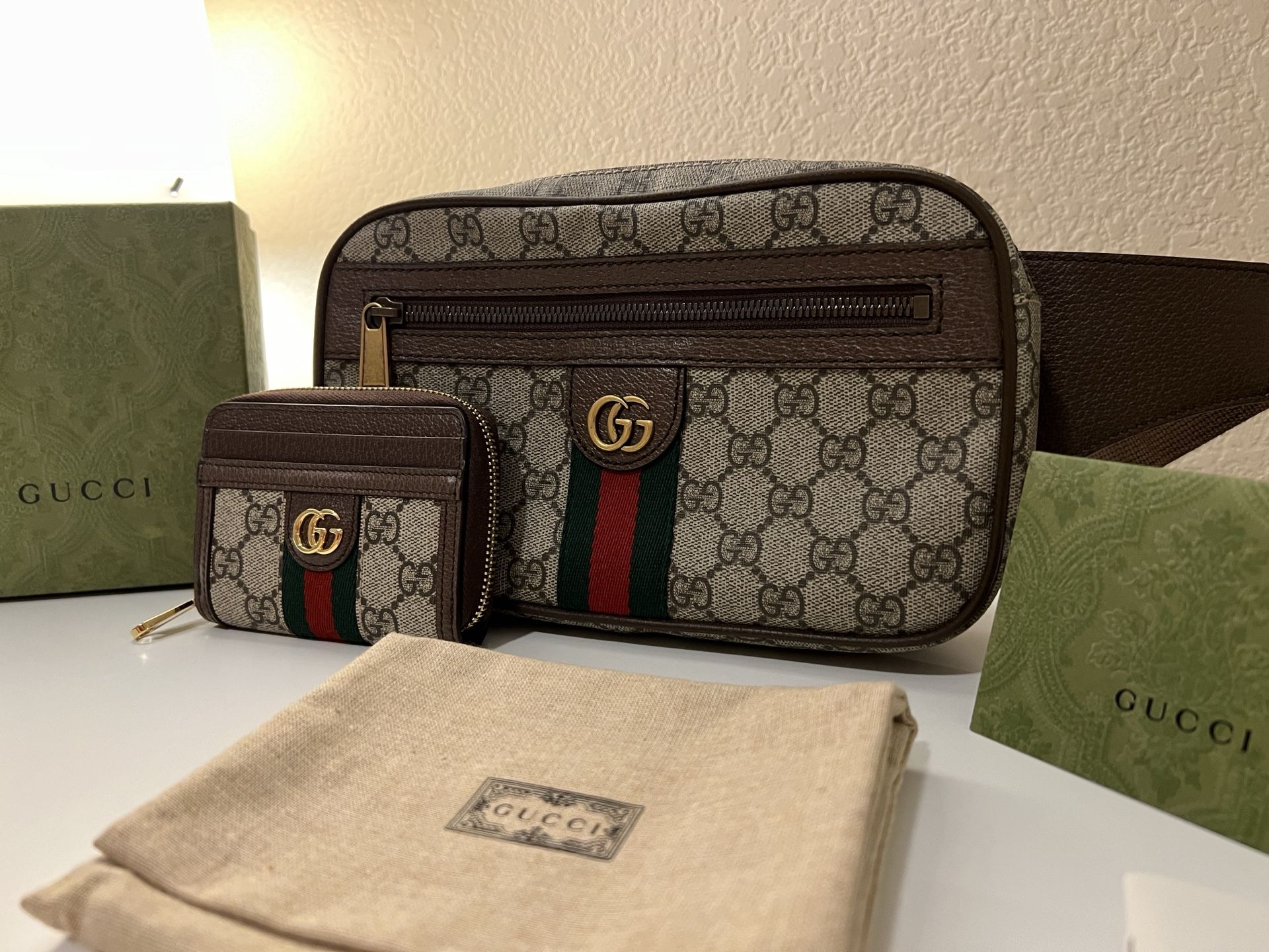 Gucci Ophidia Belt Bag and Wallet