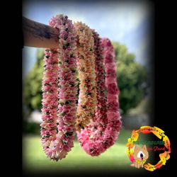 Forever flower ribbon leis