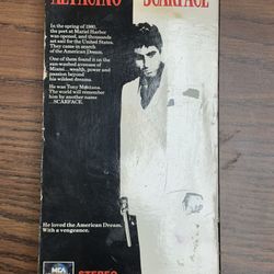 Scarface - VHS (1983) - Al Pacino - Vintage Crime Drama